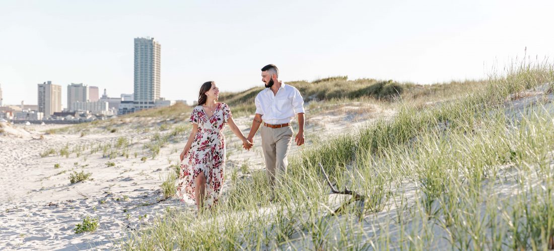 Engagement session on Brigantine beach