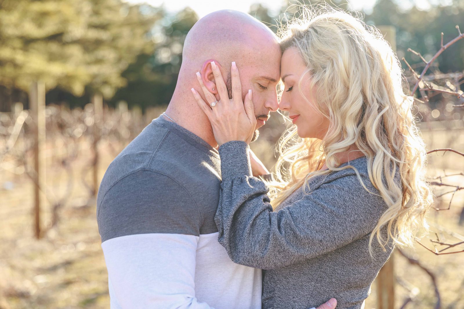 south jersey winery engagement session