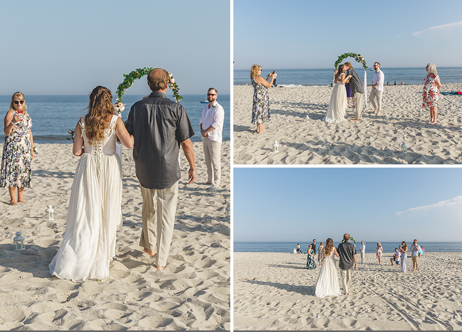 beach wedding in cape may