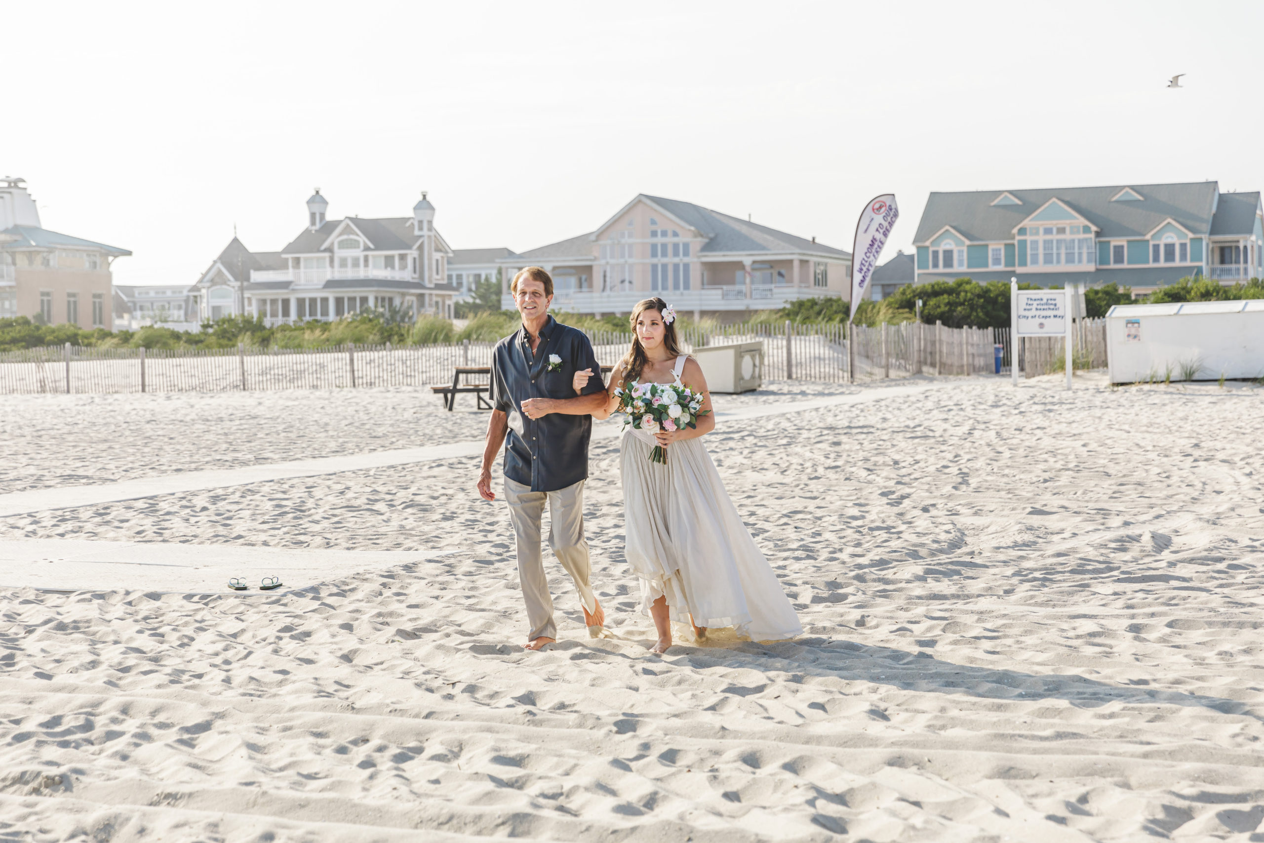 beach wedding in cape may