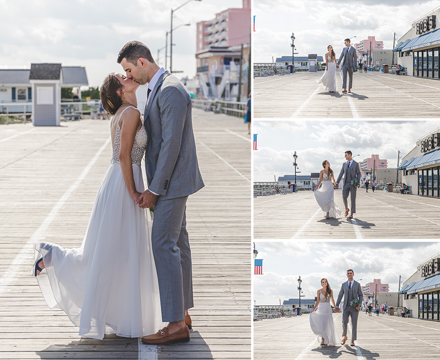 wedding couple in Ocean city NJ