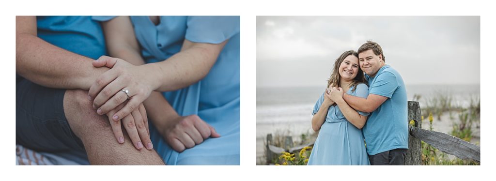 south jersey beach engagement session