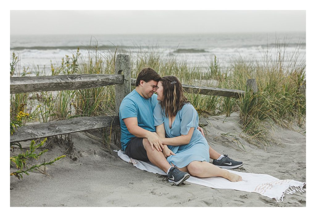 south jersey beach engagement session