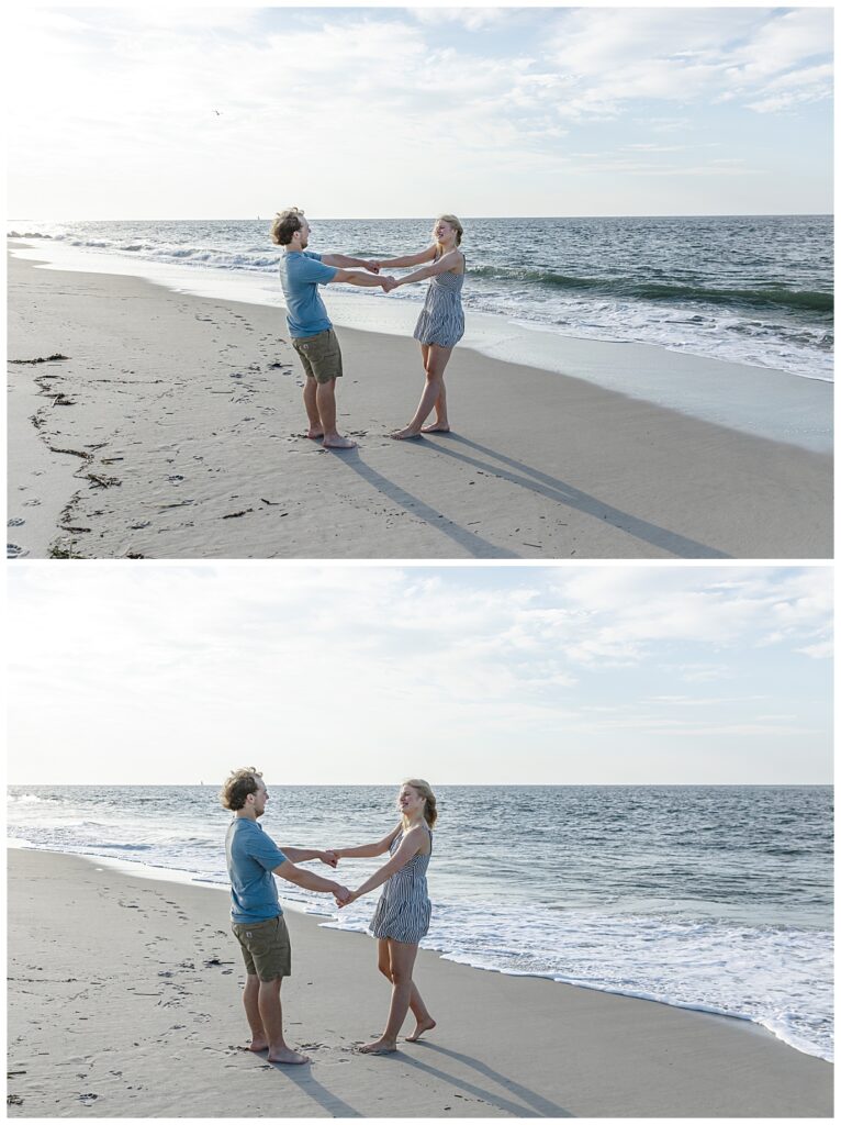 couple walking on beach