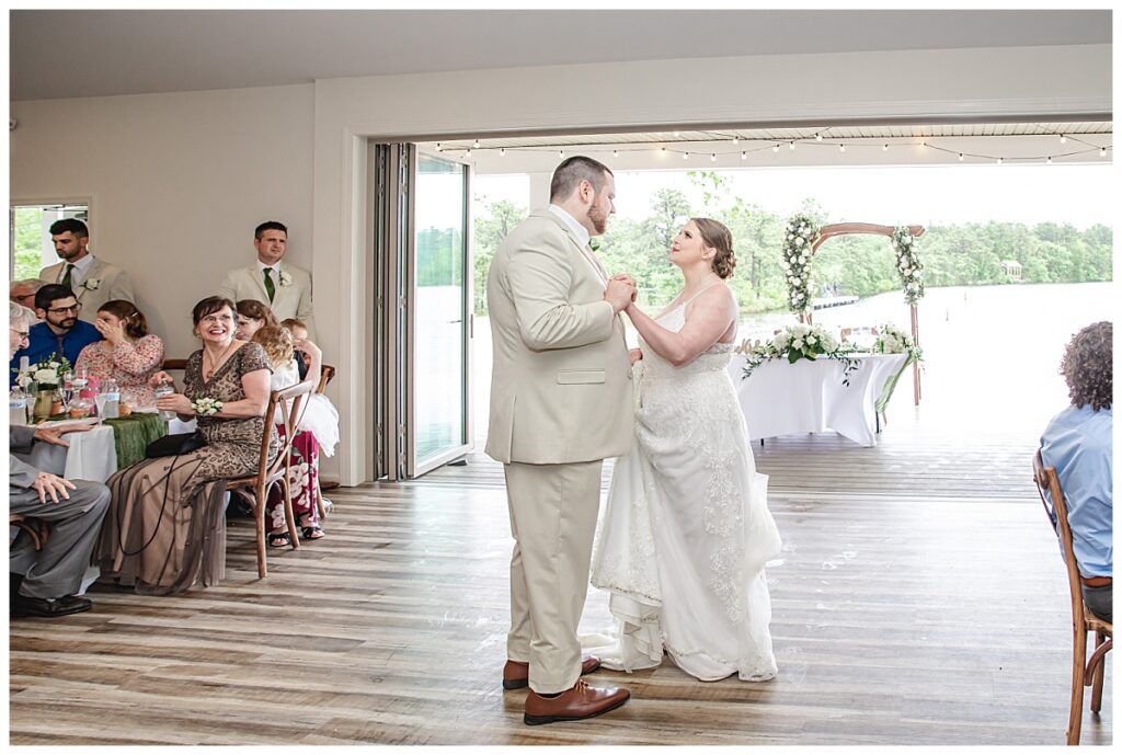 wedding reception at Swan Lake resort