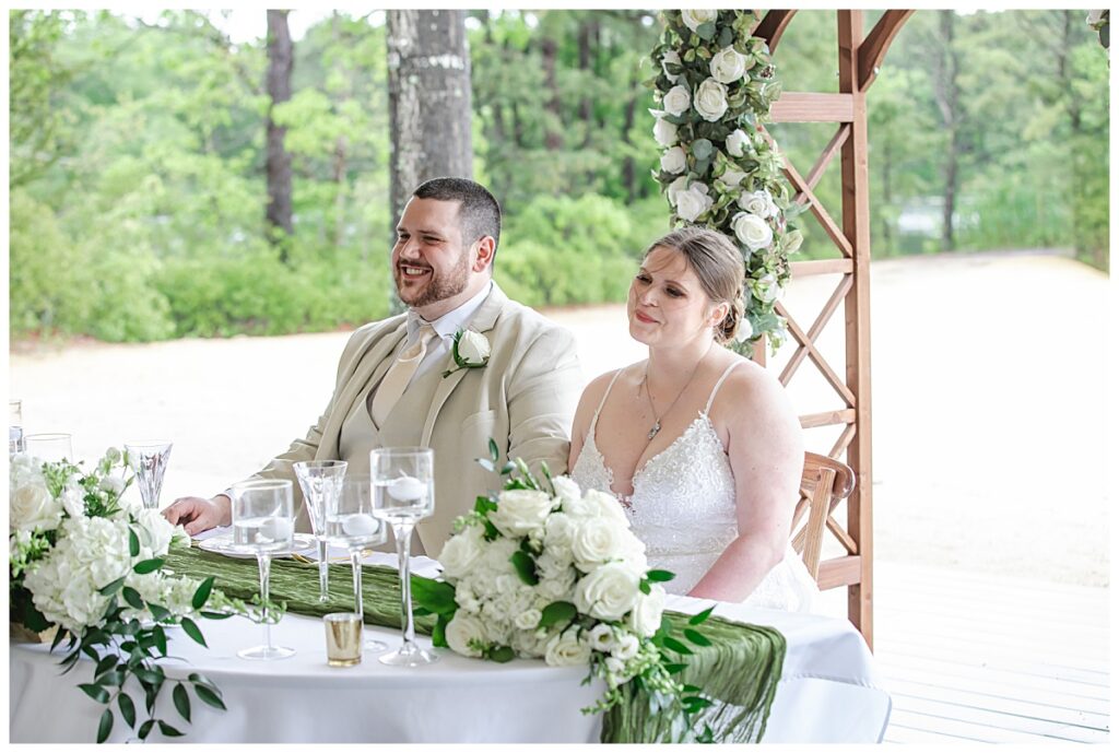 wedding reception at Swan Lake resort