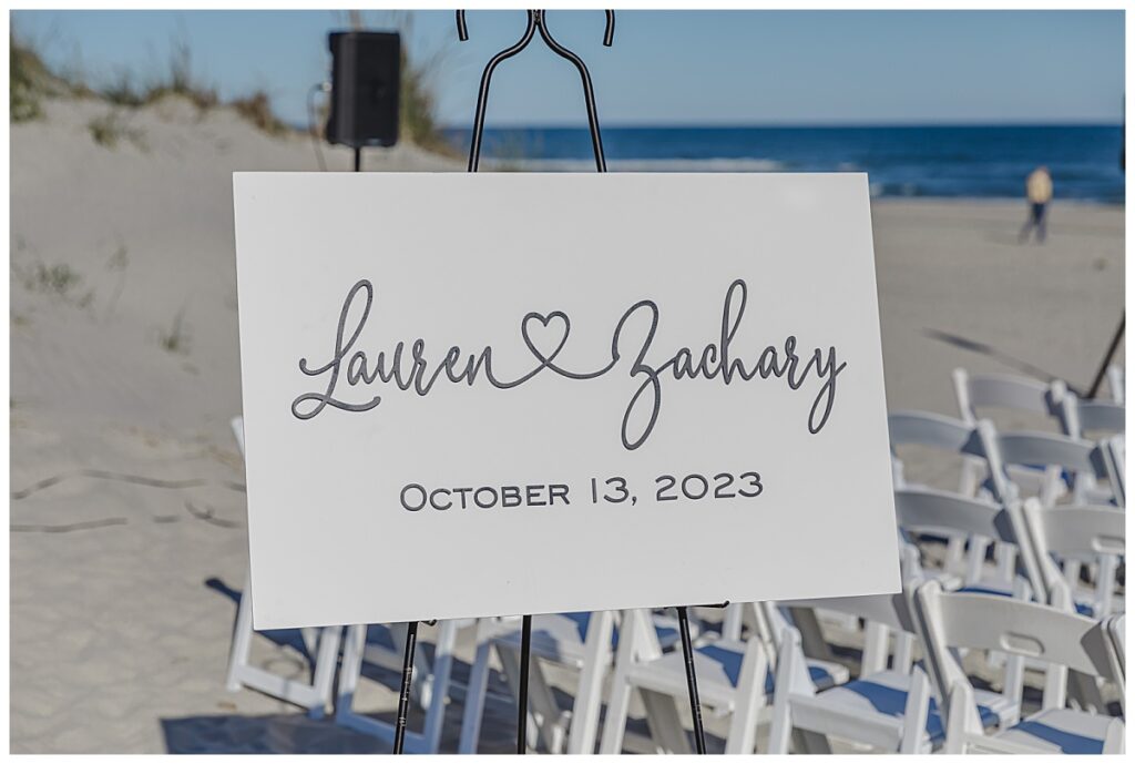 Lauren and Zach's wedding sign