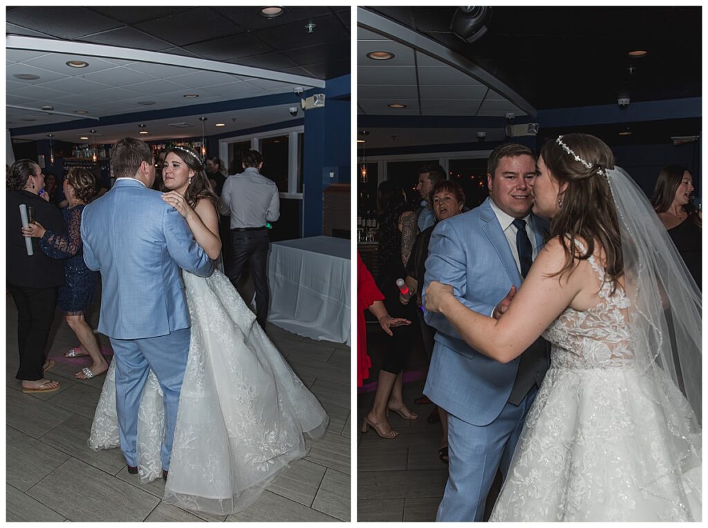 Lauren and Zach dancing during their ICONA Windrift reception