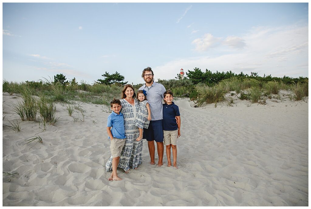 family on beach in Cape May NJ