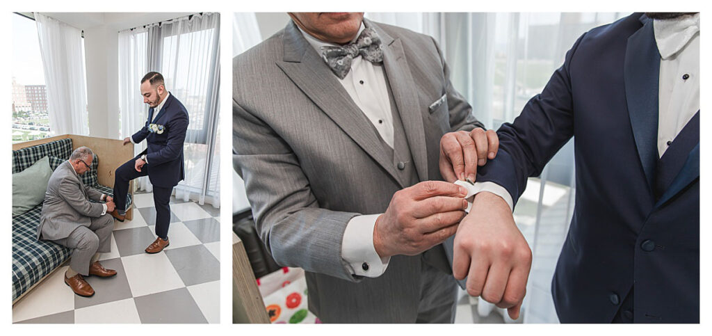 groom details at asbury spring wedding