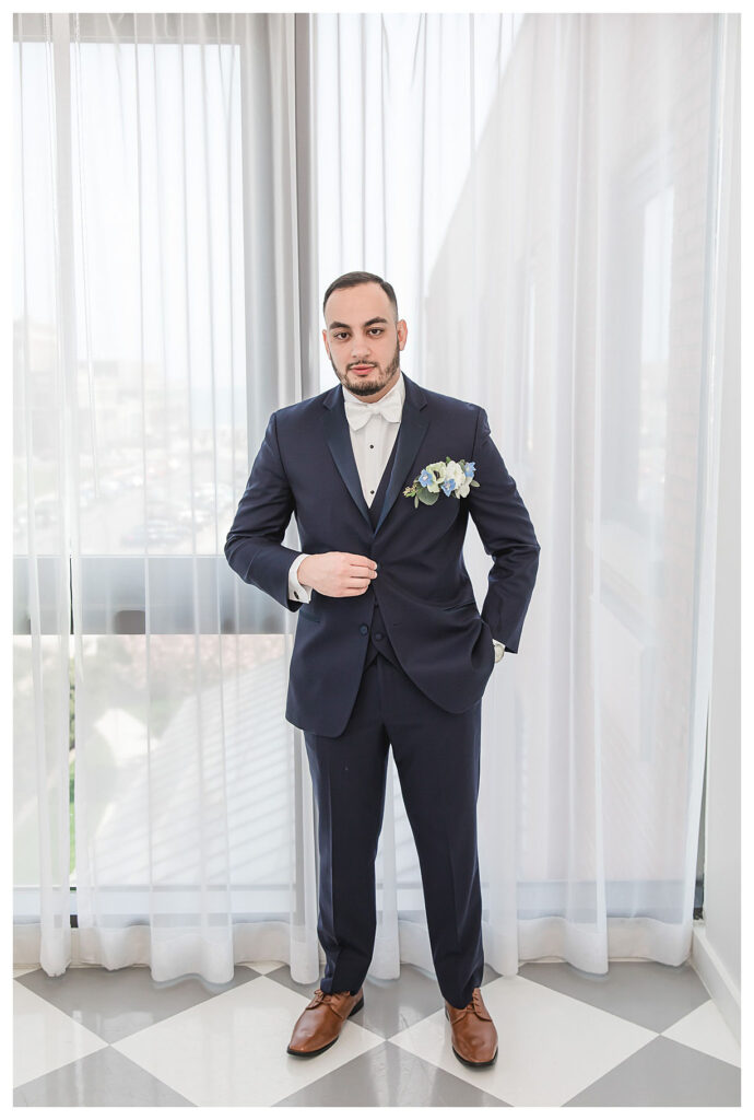 groom at asbury spring wedding