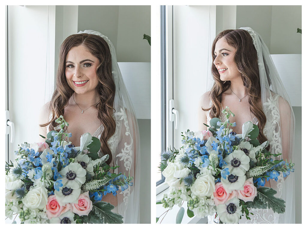 bride at the asbury hotel for a spring wedding