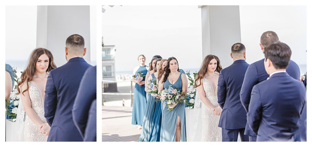 bridal party during ceremony