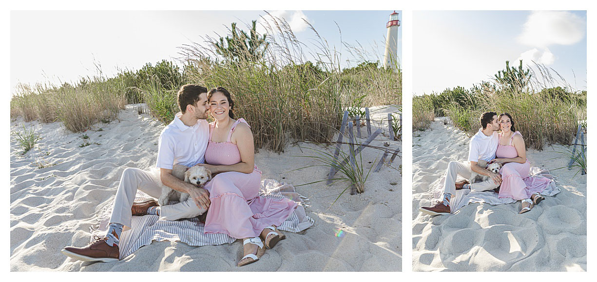 south jersey beach engagement