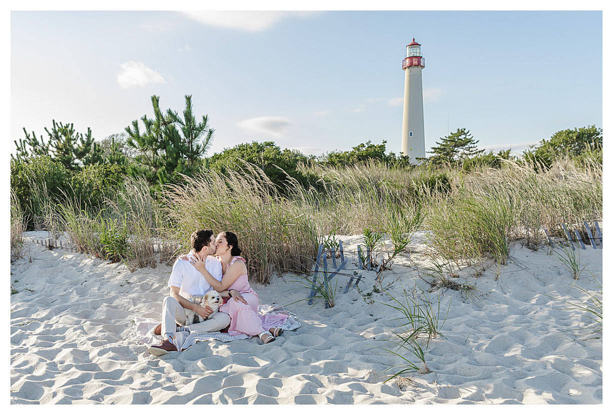 Cape May beach engagement