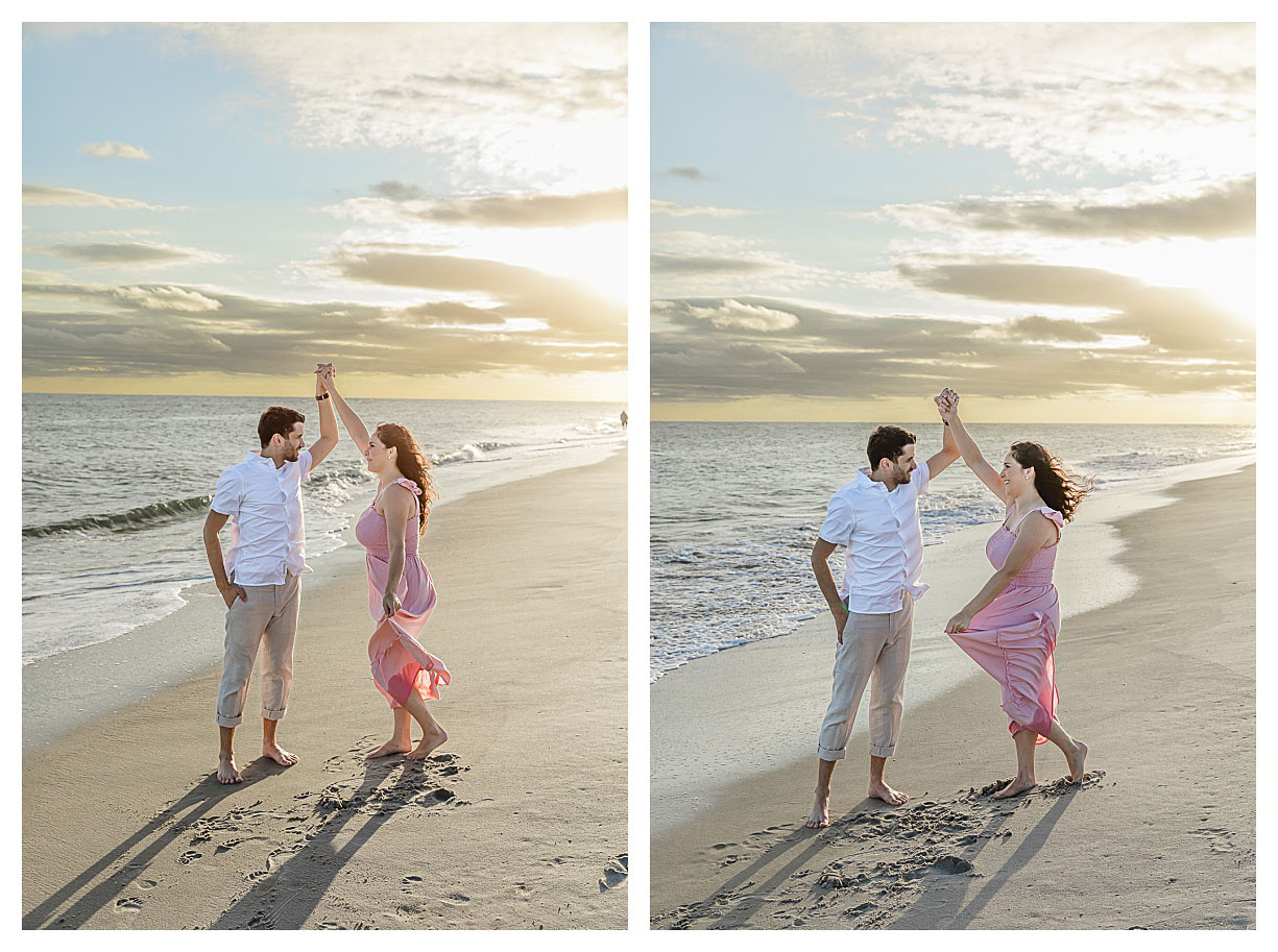 Cape May beach engagement 