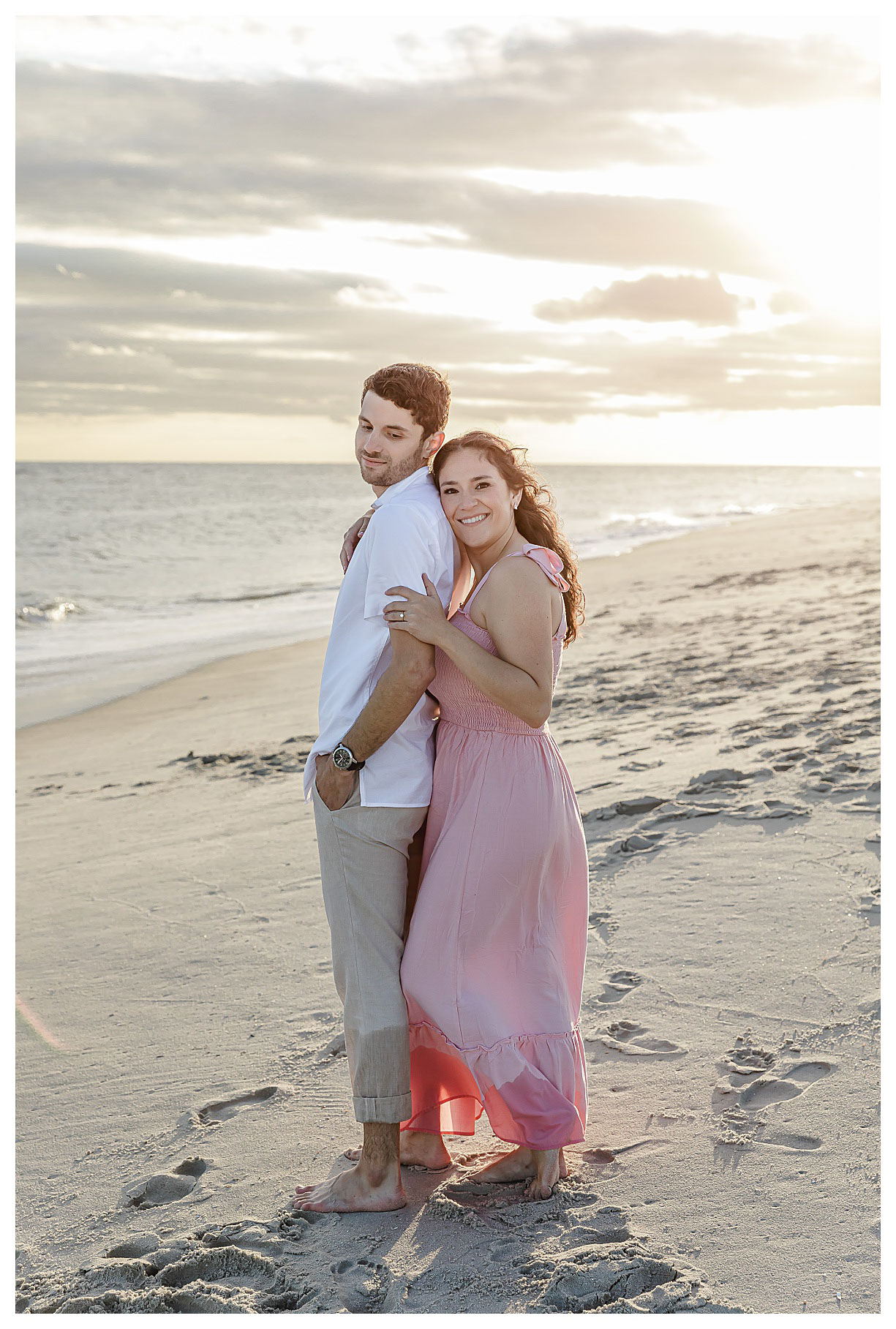 Cape May beach engagement