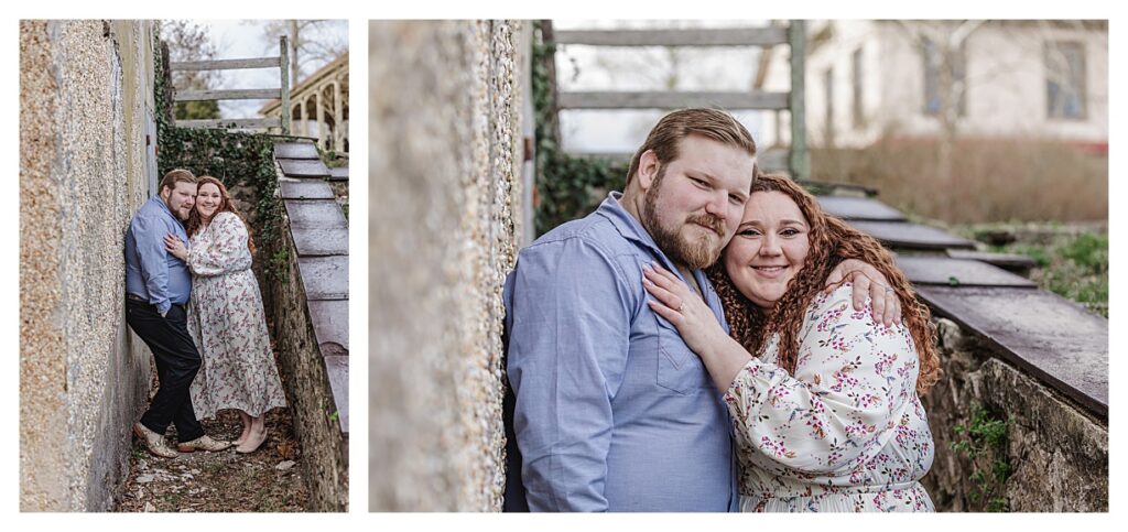 south jersey engagement session batsto park couple smiling