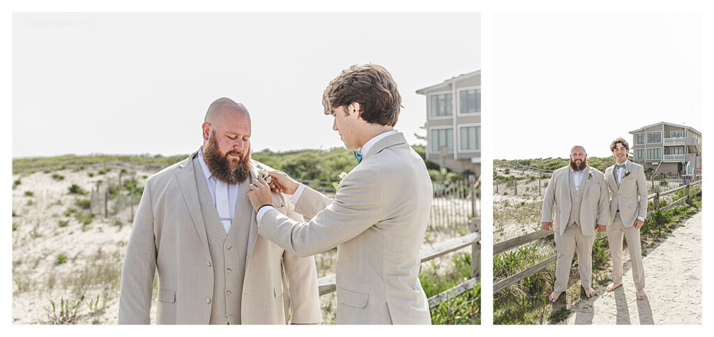 Jersey shore beach wedding.