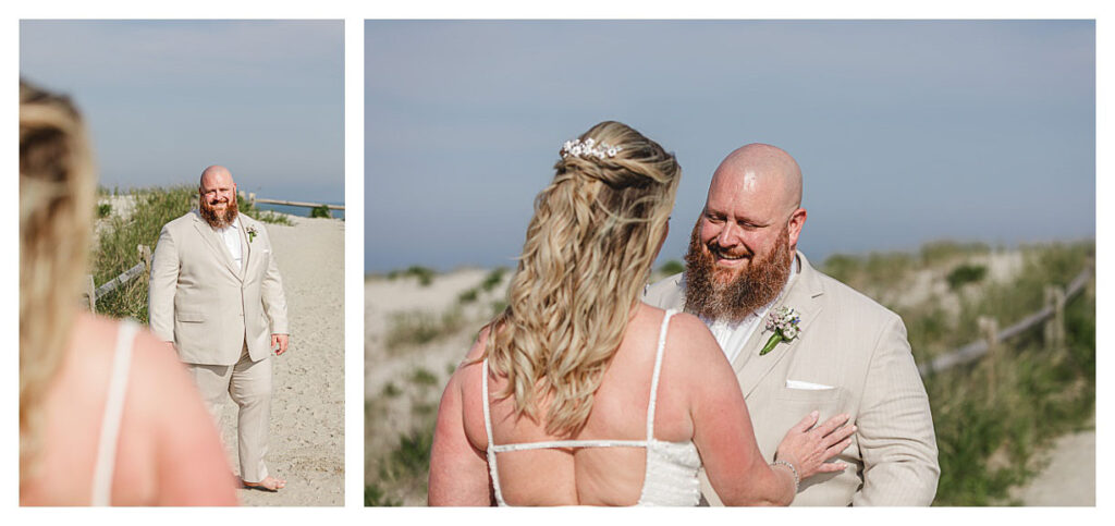 Jersey shore beach wedding.