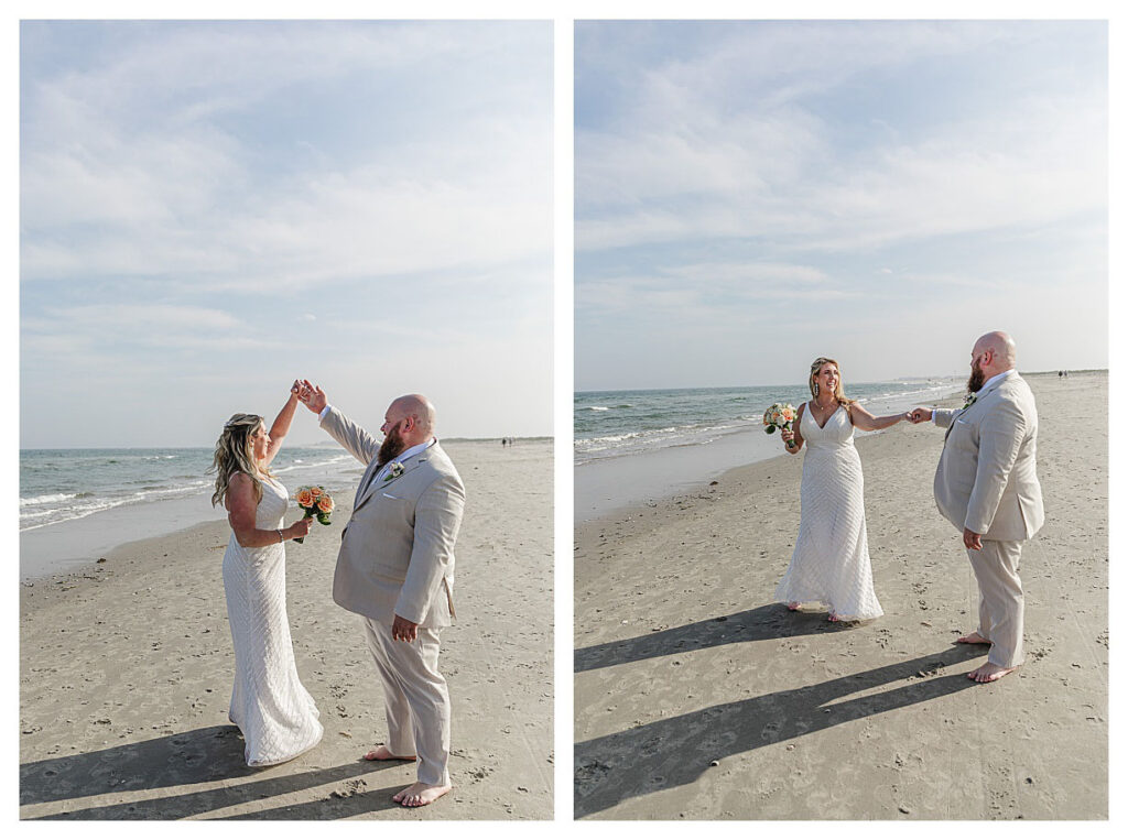 Jersey shore beach wedding.