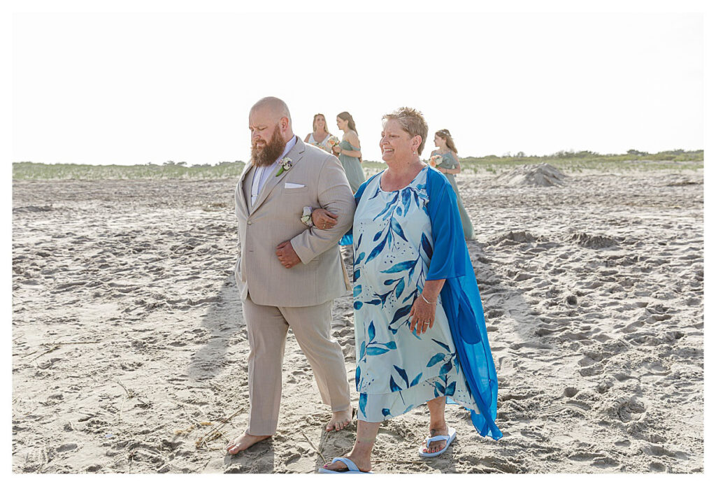 Jersey shore beach wedding.