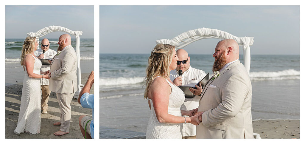 Jersey shore beach wedding.