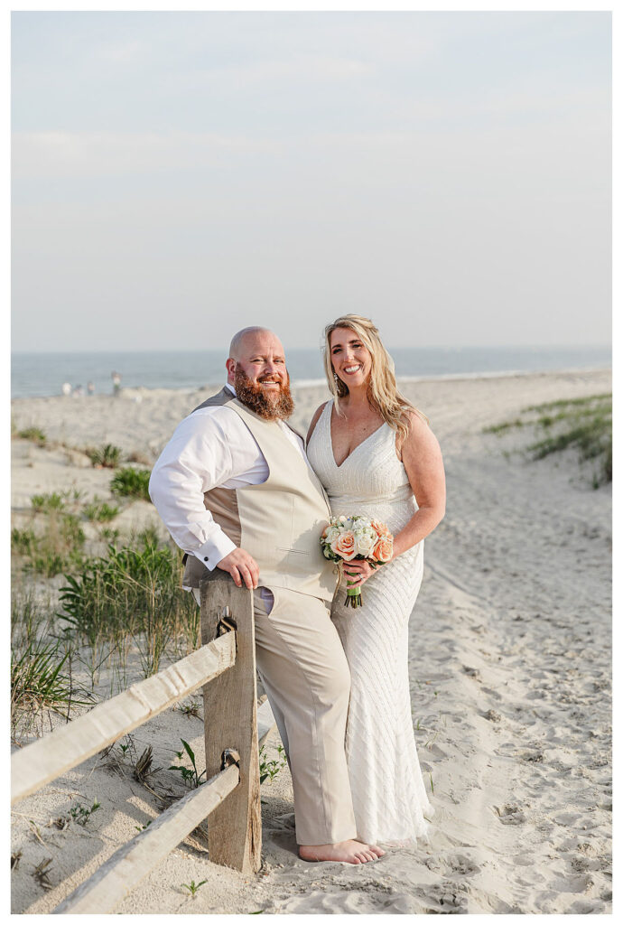 Jersey shore beach wedding.