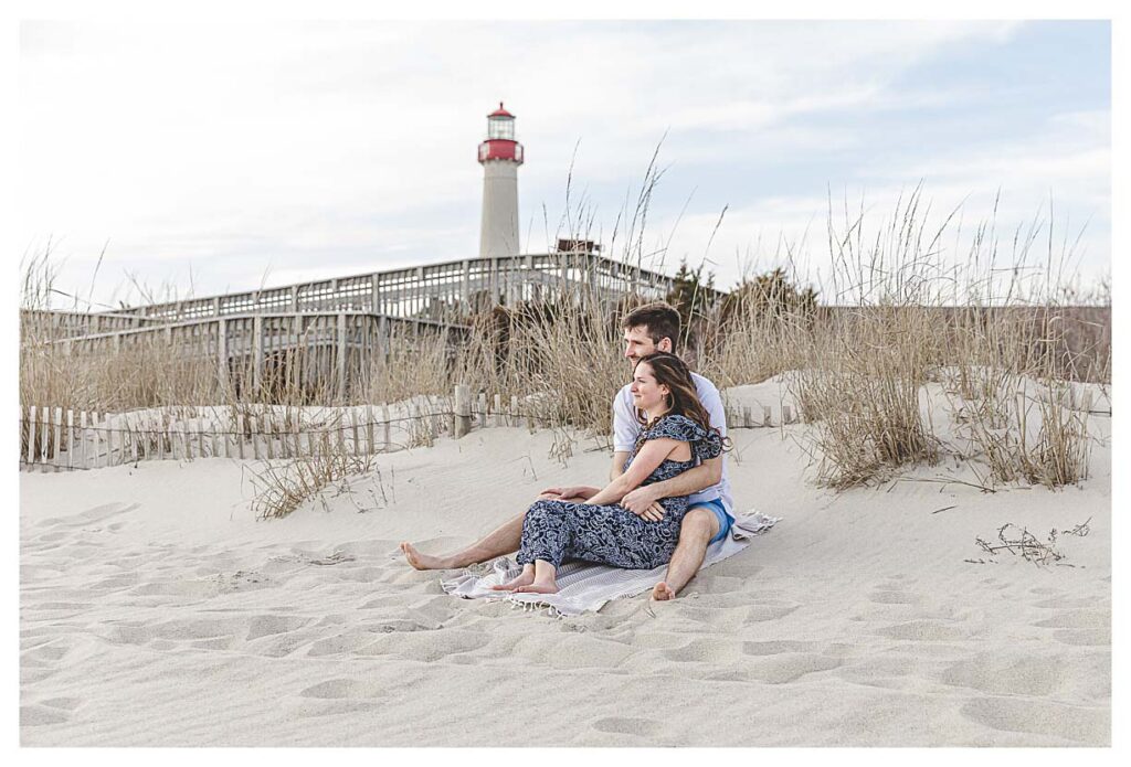 engagement session in cape may