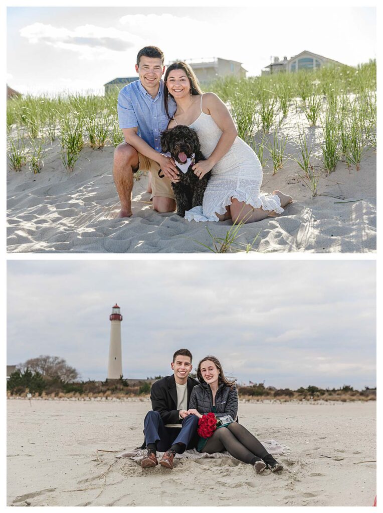 Engagement sessions on the south jersey beaches