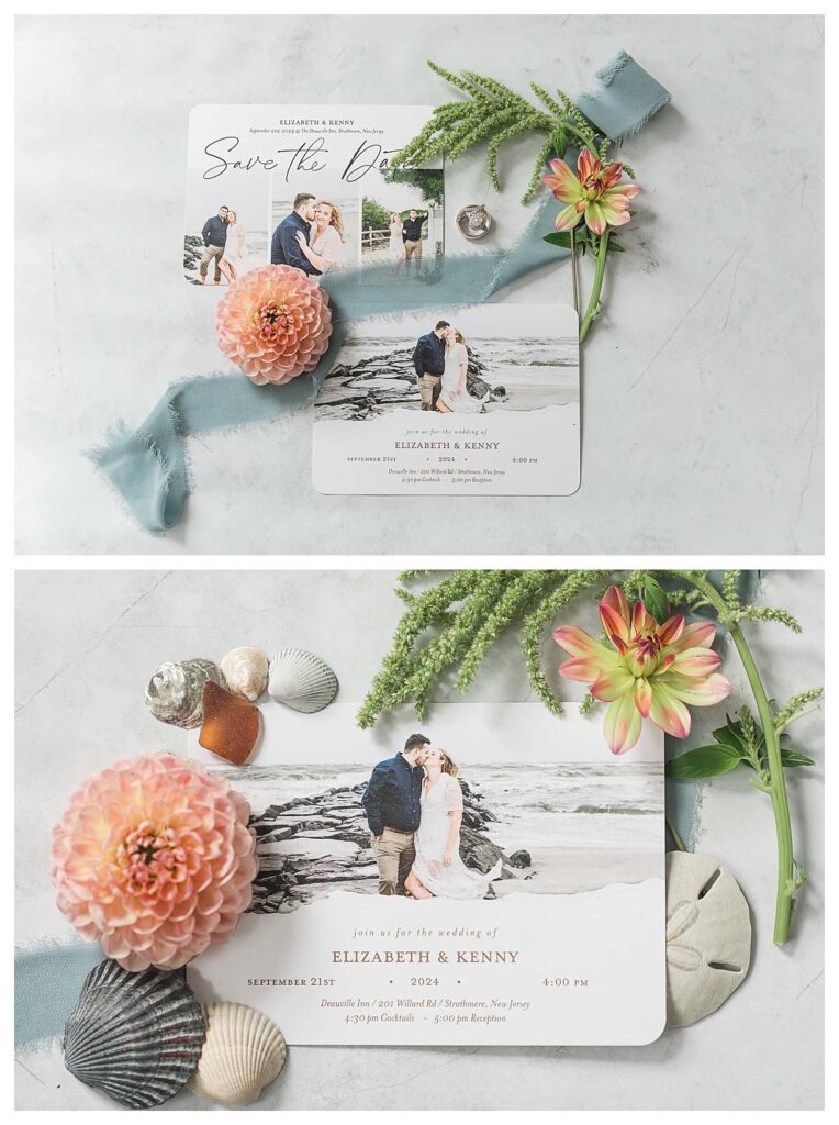 fall beach wedding details jersey shore