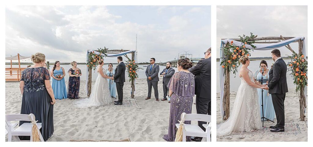 beach wedding at the deauville inn