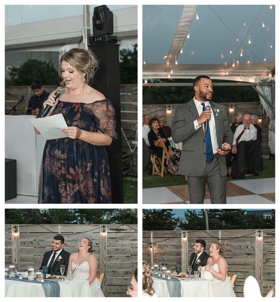 toasts from the maid of honor and best man