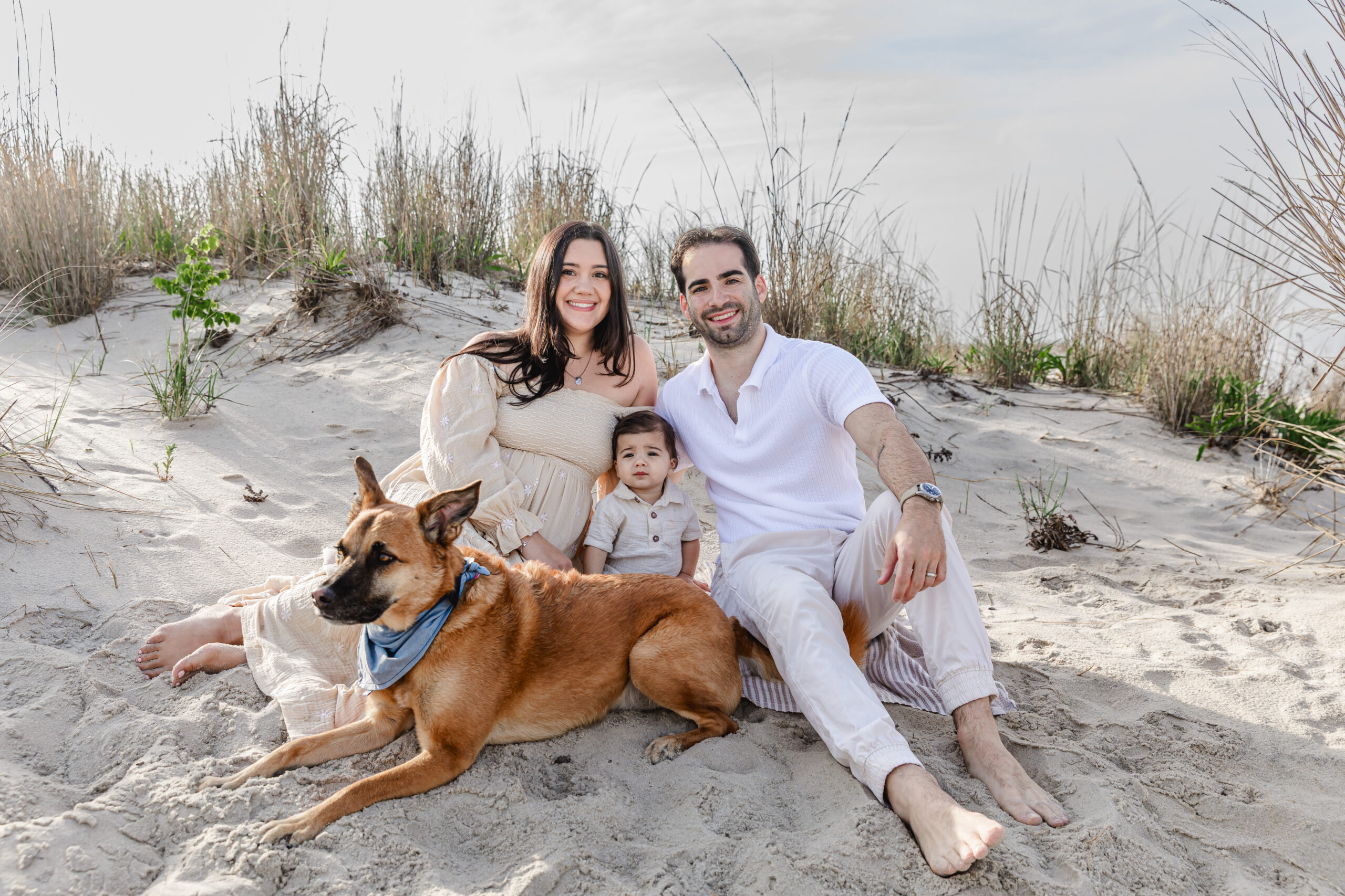 Cape May NJ family session on the beach at sunrise