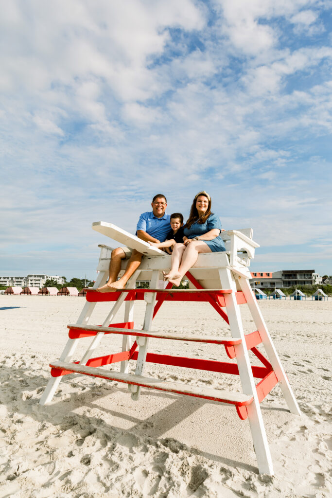 Cape May NJ family session on the beach at sunrise